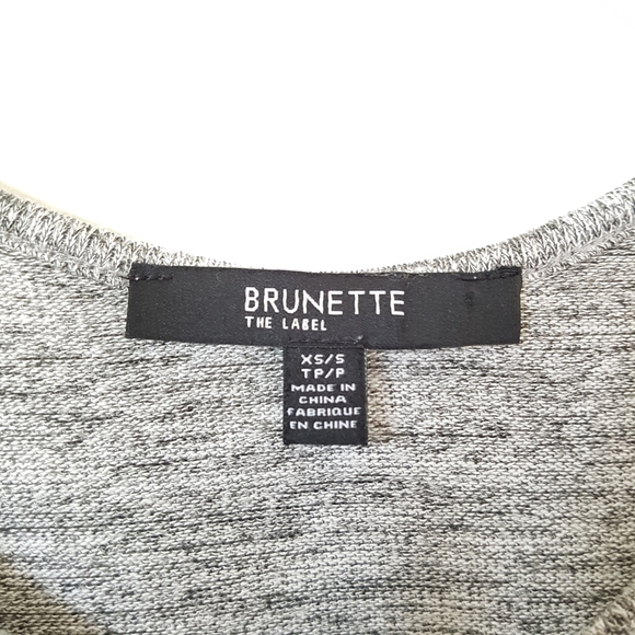 BRUNETTE THE LABEL Knit Strappy Tank Dress Grey XS - Picture 3 of 10